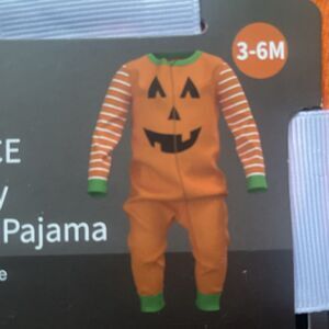 1 piece 3-6 M family sleep pajama pumpkin target baby long Halloween